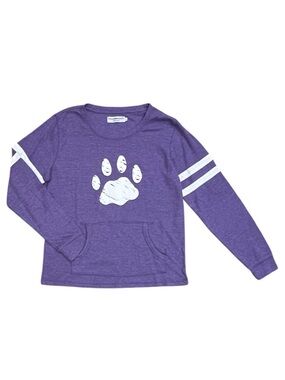 Purple Waffle Knit White Paw Pullover by The Animal Rescue Site Size Large